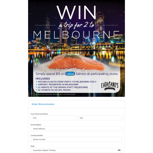 Win a Weekend trip to Melbourne