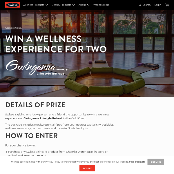 Win a wellness experience at Gwinganna Lifestyle Retreat in the Gold Coast!
