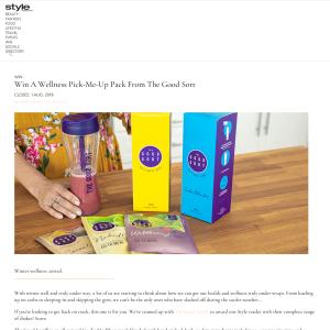 Win A Wellness Pick-Me-Up Pack From The Good Sort