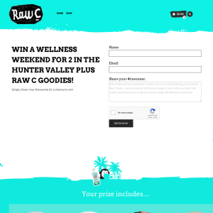 WIN A WELLNESS WEEKEND FOR 2 IN THE HUNTER VALLEY PLUS RAW C GOODIES!