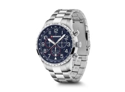 Win a Wenger Attitude Chrono Blue Dial Silver Stainless Steel Bracelet Watch