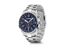 Win a Wenger Attitude Chrono Blue Dial Silver Stainless Steel Bracelet Watch