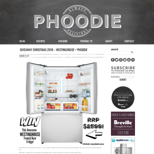 Win a Westinghouse 605L Stainless Steel French Door Fridge
