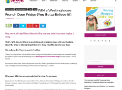 Win a Westinghouse French Door Fridge
