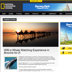 Win a whale watching experience in Broome for 2!