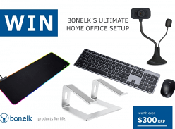 Win a Wireless Keyboard and Mouse Combo, Laptop Stand, Webcam, Mousepad
