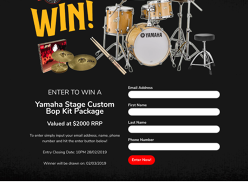 Win a Yamaha Stage Custom Bop Kit Package