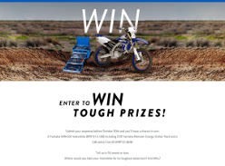 Win A Yamaha WR450F motorbike