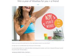 Win a year of Woohoo for you + a friend