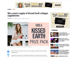 Win a Year’s Supply of Kissed Earth Brilliance Collagen Powder