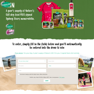 Win A year’s supply of Nature’s Gift dog food plus memorabilia