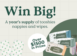 Win a Year's Supply of Tooshies Nappies