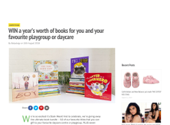 Win a year’s worth of books for you and your favourite playgroup or daycare