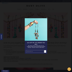 Win a year worth of Ruby Olive Jewellery