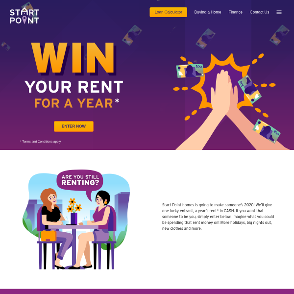 Win a Year's Rent Startpoint Homes