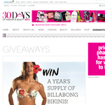 Win a year's supply of Billabong bikinis!