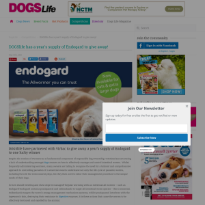 Win a year's supply of Endogard