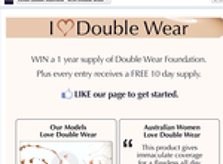 Win a year's supply of Estee Lauder 'Double Wear' foundation!