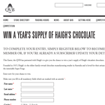 Win a year's supply of Haigh's chocolates!