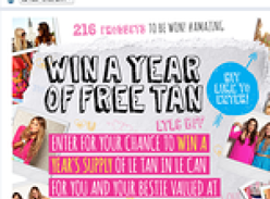 Win a year's supply of 'Le Tan' tanning products!