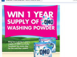 Win a year's supply of OMO washing powder!