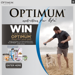 Win a year's supply of Optimum food for your pet!