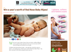 Win a year's supply of 'Red Nose' baby wipes!