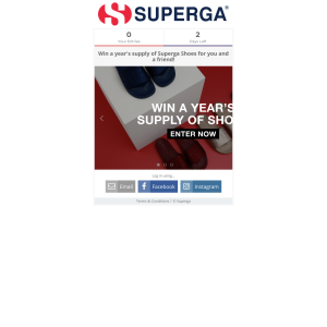 Win a year's supply of Superga Shoes for you and a friend