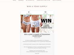 Win a years supply of Underwear!