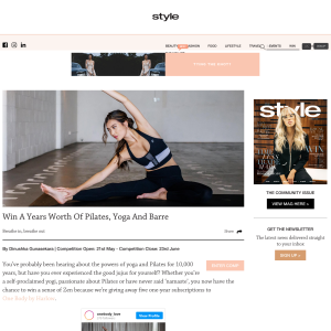 Win A Years Worth Of Pilates, Yoga And Barre