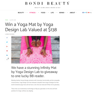 Win a Yoga Mat by Yoga Design Lab