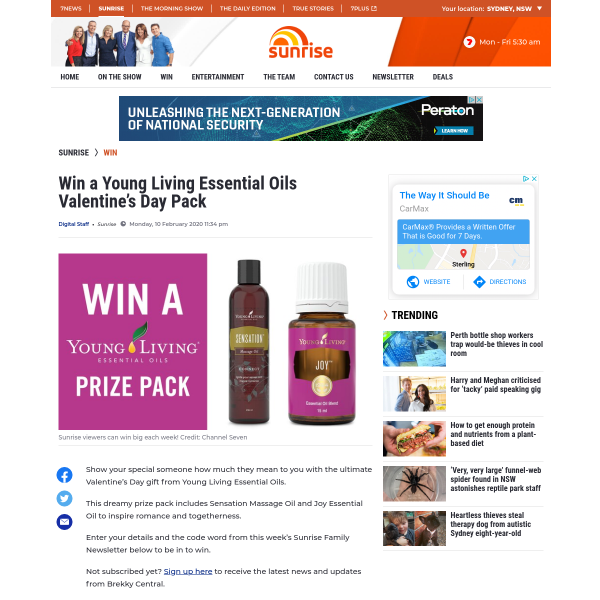 Win a Young Living Essential Oils Valentines Day Pack!