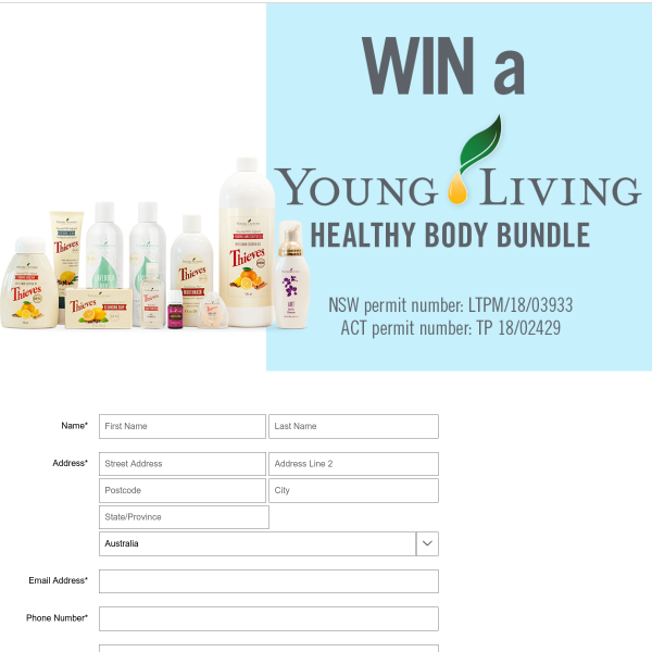 Win a Young Living Healthy Body Bundle Worth $306