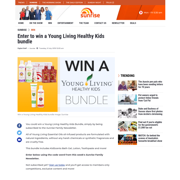 Win a Young Living Healthy Kids Bundle
