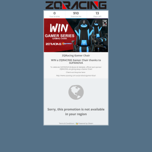 Win a ZQRacing Gamer Series Gaming Chair