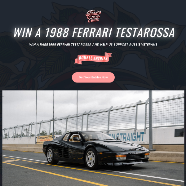 Win a 1988 FERRARI TESTAROSSA