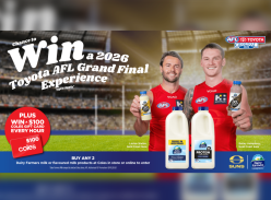 Win an AFL Grand Final Experience & $100 Coles Gift Card Hourly - Bega Group