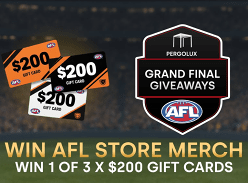Win 1 of 3 $200 AFL Grand Final Store Gift Cards