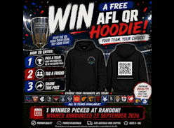 Win a AFL QR Hoodie - Built Different Goods