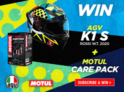 Win an AGV K1 S Rossi Winter Test 2020 & a Motul Care Kit