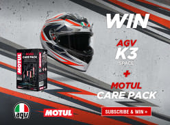 Win an AGV K3 Space & a Mogul Care Kit