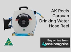 Win a AK Reels Caravan Drinking Water Hose Reel - Australian Made