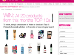 Win all 20 products from Priceline's top 10s this month!