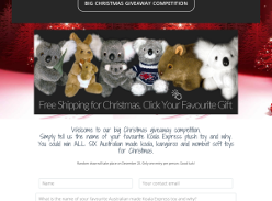 Win all six Australian made koala, kangaroo and wombat soft toys for Christmas
