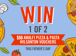 Win 1 of 2 $50 Amalfi Pizza & Pasta Vouchers