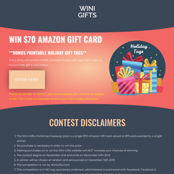 Win Amazon Gift Card Christmas Giveaway