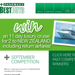 Win an 11 day luxury cruise for 2 to New Zealand including return airfares!