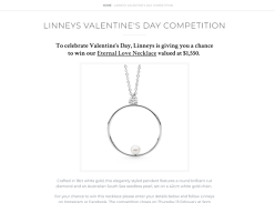 Win an 18ct White Gold Eternal Love Necklace
