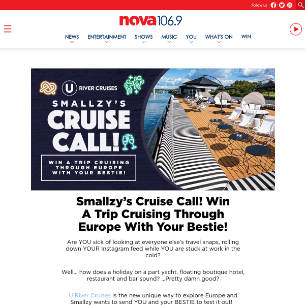 Win an 8-Day European Cruise