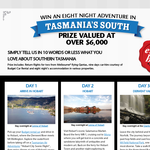 Win an 8 night adventure in Tasmania's south!